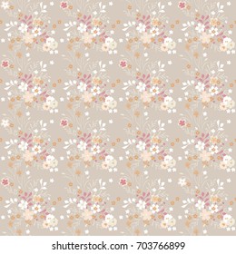 Floral pattern. Seamless small flowers texture for fabric, wrapping, textiles.
