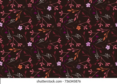 Floral pattern. Seamless small flowers texture for fabric, wrapping, textiles.