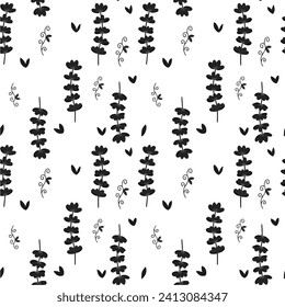 Floral pattern seamless with small leaves