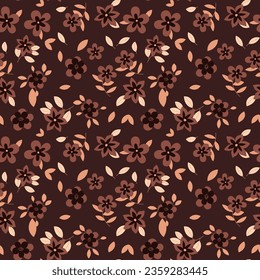 Floral pattern in seamless style. Vector illustration.