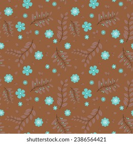 Floral pattern in seamless style. Vector illustration.