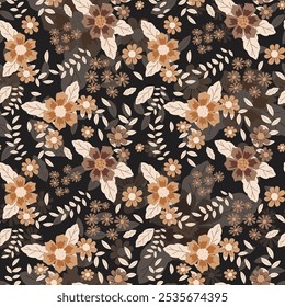 Patrón floral en estilo sin costuras. Ilustración vectorial.