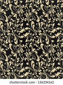 Floral pattern. A seamless vector background.