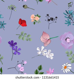Floral pattern seamless. Vector stock.