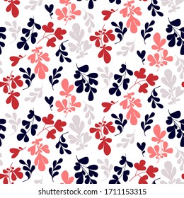 Floral pattern. Seamless vector texture with flowers for fashion prints, wall paper, wrapping paper. Hand drawn style, light background.