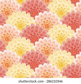 Floral pattern. Seamless vintage background. Flower vector illustration.