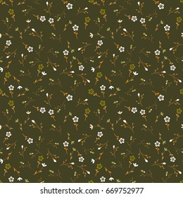  Patrón floral. Textura de flores silvestres para tela, envoltura, textiles.