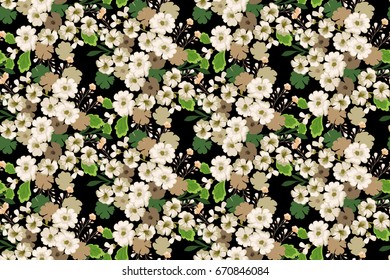 Floral pattern. Seamless wild flowers texture for fabric, wrapping, textiles.