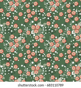 Floral pattern. Seamless wild flowers texture for fabric, wrapping, textiles.