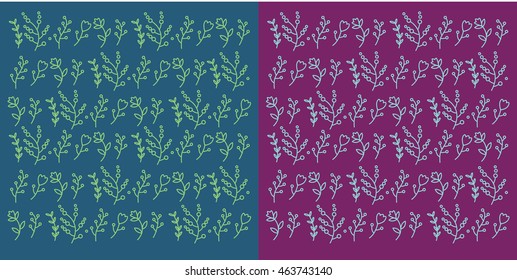 Floral pattern set. 