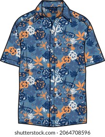 CAMISETAS DE PATRÓN FLORAL Y TOPS PARA HOMBRES Y NIÑOS CON VECTOR