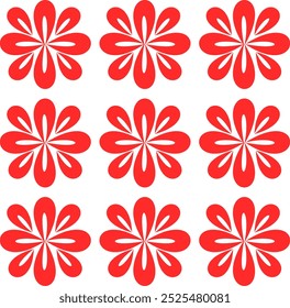 floral pattern. simple abstract  flowers