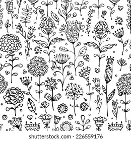 Floral pattern sketch for your design