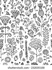 Dibujo de patrones florales para su diseño