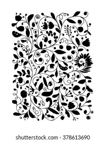 Floral pattern, sketch for your design