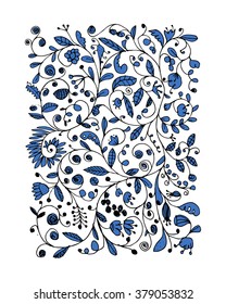 Floral pattern, sketch for your design