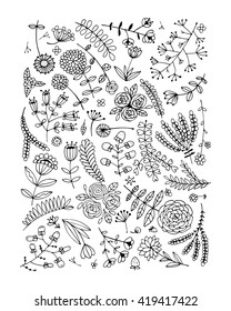 Floral pattern, sketch for your design