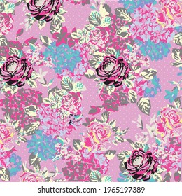 
Floral pattern in small colorful flowers. Liberty style. Floral seamless background for fashion prints. Ditsy print. Seamless vector texture. Spring bouquet.