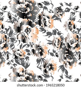 Blumenmuster in kleinen bunten Blumen. Liberty-Stil. Blumennaher Hintergrund für Modedrucke. Ditsy-Druck. Nahtlose Vektorstruktur. Frühlingsbukett.
