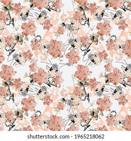 floral pattern in small colorful flowers. Liberty style. Floral seamless background for fashion prints. Ditsy print. Seamless vector texture. Spring bouquet.