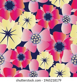 floral pattern in small colorful flowers. Liberty style. Floral seamless background for fashion prints. Ditsy print. Seamless vector texture. Spring bouquet.