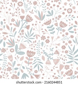 Floral pattern in the small flower. "Ditsy print". Motifs scattered random. Seamless vector texture. Elegant template for fashion prints. Printing with small flowers. Fabric, paper