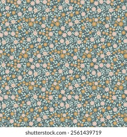 Floral pattern in small flower. Small pretty flowers endless print. Ditsy print, ditsy style, liberty design.Sweet floral seamless pattern for fashion, wrapping, printing on fabric and surface.