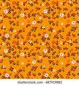 Floral pattern. Small flowers background for cute design fabric, paper, wallpaper, wrapping. 