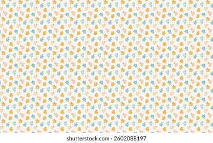 A floral pattern with small flowers scattered evenly
