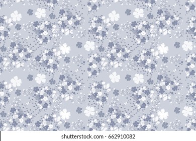Floral pattern in the small flowers. Seamless vector texture for wallpaper, wrapping, textiles.