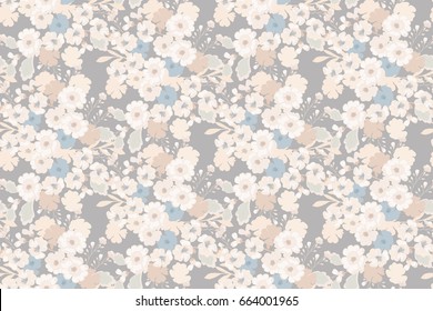 Floral pattern in the small flowers. Seamless vector texture for wallpaper, wrapping, textiles.