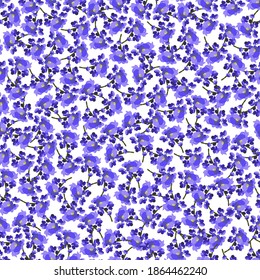 Floral pattern. Small flowers.Seamless vector texture.