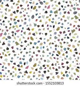 Floral pattern. Small leaves.Seamless vector texture.