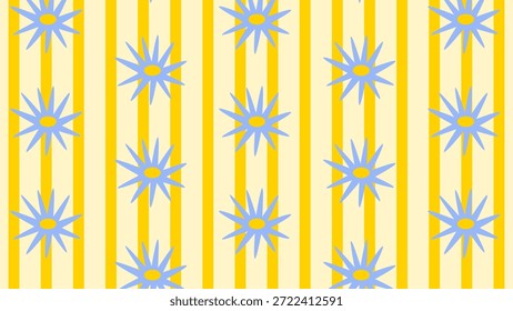 floral pattern with smooth wavy lines beneath. Decorative botanical composition with balanced rhythm.
