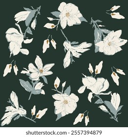 floral pattern, soft color, bouquet, botanical, flowers, 