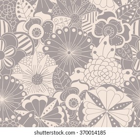 Floral pattern in soft colors. Seamless pattern can be used for wallpaper, pattern fills, web page background,surface textures. Flowers background vector. 