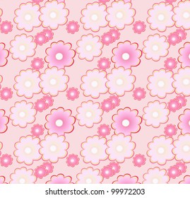 floral pattern in soft pink colors,