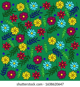 Floral pattern spring decorative vector