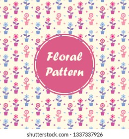 Floral Pattern For Spring with Pastel Color