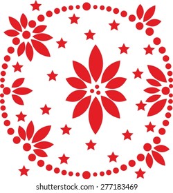 floral pattern with stars
