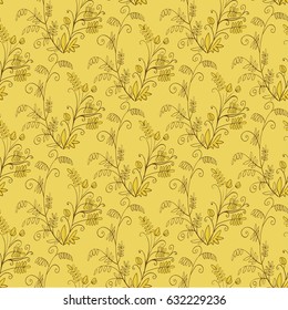 floral pattern Stylized yellow flowers
