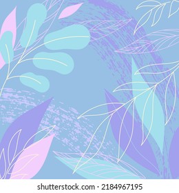 Fondo de verano de patrón floral con flores, hojas.