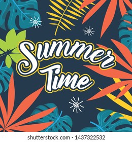 Floral pattern in summer time with elegant color 