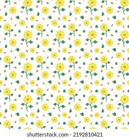 Blumenmuster mit Sonnenblumen. Textur für Gewebe, Teig, Packpapier, Dekoration