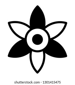 Floral pattern symbol design 