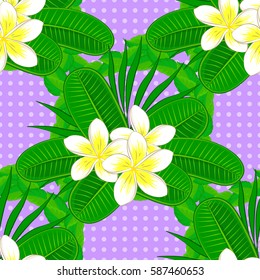 Floral pattern for textile print, bed linen, jacket, package design, fabric and fashion concepts. Abstract vector floral design. Varicolored on a violet background.