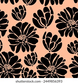 estampado floral. Vector textil. flores tropicales. estampado de Vector minimalista. Fondo inconsútil