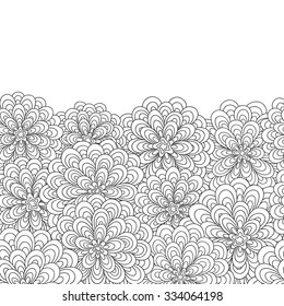 Floral pattern. Texture with flowers. Ornate floral background can be used for wallpaper, web page background, card, postcard, poster, invitation, textile design, cover, banner, sticker.