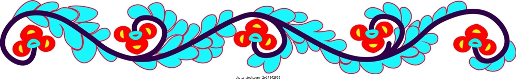 floral pattern that can be repeated. floral pattern wit color blue