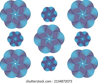 floral pattern in thin lines on a white background 
